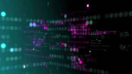 Wall Mural - modern futuristic digital flickering animation with many small dots overlay pattern. black violet ba