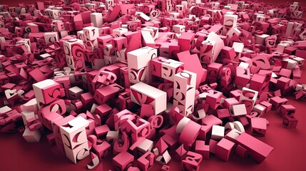 Pink pattern. Generative AI