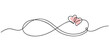 Infinity love icon. Continuous line art drawing. Friendship and love concept. Best friend forever. Vector illustration