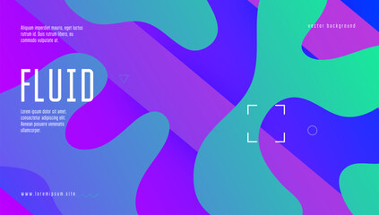 Wall Mural - Geometric Layout. Futuristic Cover. Mobile Paper. Blue Bright Shape. Color Abstract Design. Multicolor Composition. Gradient Concept. Flow Landing Page. Violet Geometric Layout