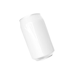 Blank White Can Mockup, isolated on a white background