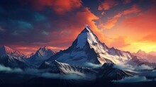 Sunrise In The Mountains Wallpaper