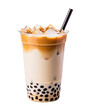 Bubble tea isolated on transparent background. PNG file, cut out
