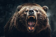 Close up shot of an incredibly angry bear created with Generative AI technology