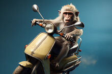 Monkey On A Motorcycle