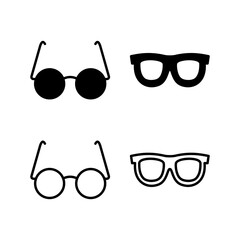 Wall Mural - Glasses icon vector. eye glasses icon. sunglasses