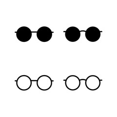 Glasses icon vector. eye glasses icon. sunglasses