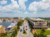 Fototapeta  - South Palafox Street marina and Residences Downtown Pensacola Florida