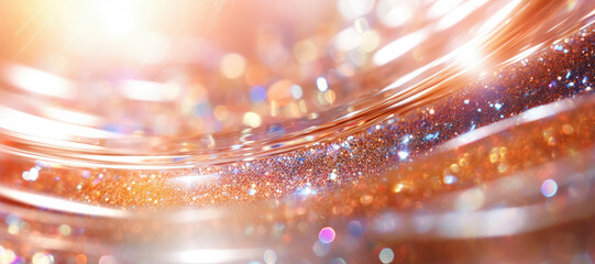 Wall Mural - Shiny Shimmery Liquid Waves Abstract Background