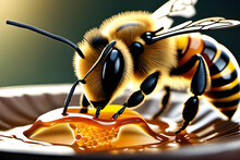 Bee Sucking Honey
