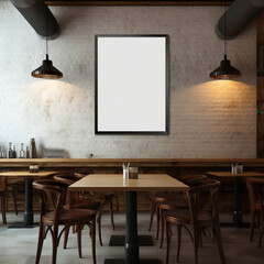 Wall Mural - Blank poster mockup in modern home. AI Generated Image