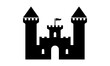 ancient castle silhouette vector logo