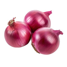 Red Onion Isolated On White Background, Created With Generative Ai