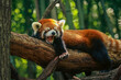 © Danish - Yawning Red Panda in Zoo