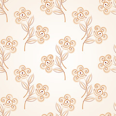 Seamless abstract floral pattern design