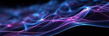 Abstract Technology Fabric Waves Background - Generative AI