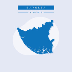 Wall Mural - Vector illustration vector of Bayelsa map Nigeria