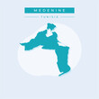 Vector illustration vector of Medenine map Tunisia