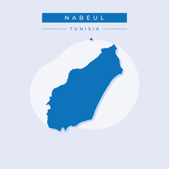 Wall Mural - Vector illustration vector of Nabeul map Tunisia