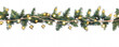 Festive holiday border adorned with twinkling lights and elegant garlands, creating a beautiful Christmas decoration. Ai Generative