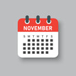 © corben_dallas - Vector template icon page calendar, month November