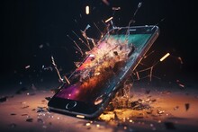 Broken Mobile Phone. Generate AI