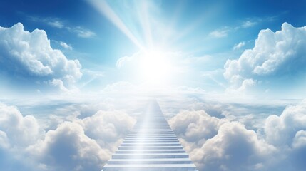 Way to Heaven in clouds