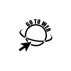 Sticker - Go To Web icon isolated on transparent background