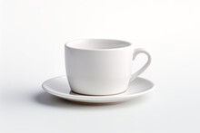 A Simple And Classic White Coffee Cup, Isolated On A Plain Background, Perfect For Showcasing The Beauty And Simplicity Of A Timeless Design