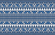 Ethnic Abstract Ikat Art. Aztec Ornament Print. Geometric Ethnic Pattern Seamless  Color Oriental.  Design For Background ,curtain, Carpet, Wallpaper, Clothing, Wrapping, Batik, Vector Illustration.
