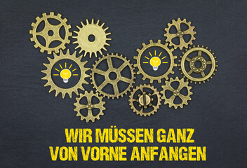 Sticker - Wir müssen ganz von vorne anfangen	