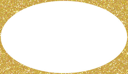 Wall Mural - Golden circle frame glitter on transparent background. Circle element .Design for decorating,background, wallpaper, illustration