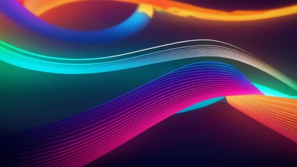 Aufkleber - A vibrant abstract background with flowing lines and colorful waves. Generative ai