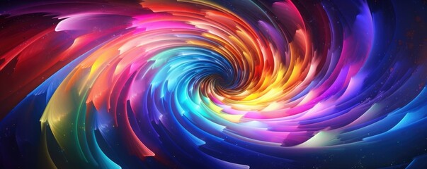 Wall Mural - magic and colorful spiral, space and universe abstract wallpaper. generative ai.