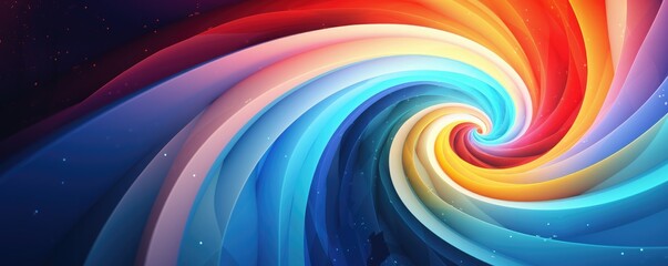 Wall Mural - magic and colorful spiral, space and universe abstract wallpaper. generative ai.