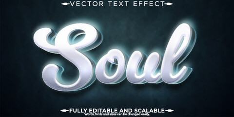 Wall Mural - Soul ghost text effect, editable dark and spirit text style