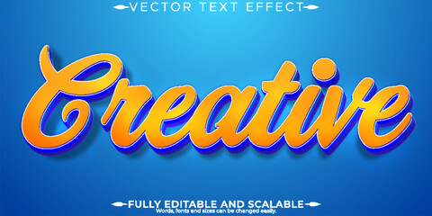 Wall Mural - Creative text effect, editable  modern and business text style
