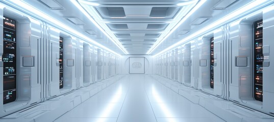 Fototapete - Server. Generative AI technology.