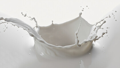 Wall Mural - Splash of milk on a white background