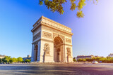 Fototapeta Uliczki - Paris, France. Arch of Triumph early morning.