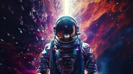 Wall Mural - Abstract astronaut wallpaper, Generative AI