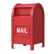 Mail box isolated from background 3d rendering