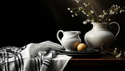 Wall Mural - Misty still life in a room. AI generated