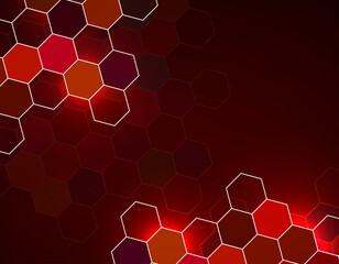 Poster - Abstract hexagon background, technology pattern. Vector illustration