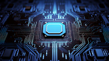 Central Computer Processors CPU Concept,  Generative AI Illustration