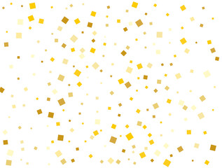 Wall Mural - Golden Christmas Square Confetti. Vector illustration