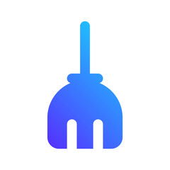 Sticker - broom gradient fill icon