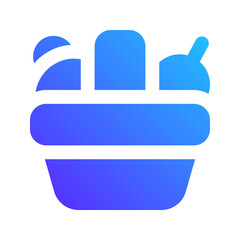 Sticker - harvest basket gradient fill icon