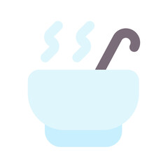 Sticker - hot soup flat icon