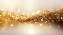 Light Shiny Golden Glitter Background